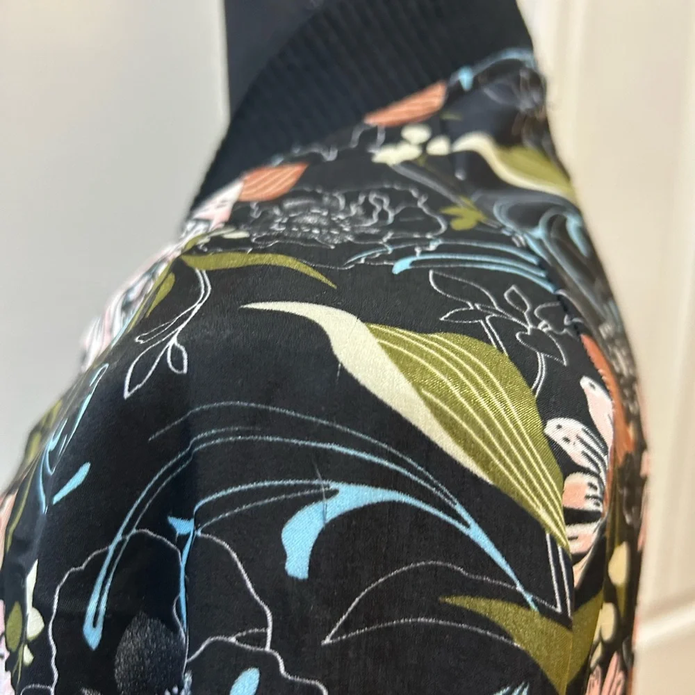 NorthStyle Black‎ Floral Women's Open Front Jacket